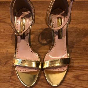 Rupert Sanderson gold sandals